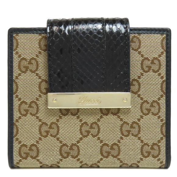 Gucci 181669 GG Bi-fold Wallet Canvas Women's GUCCI - Picture 1 of 10